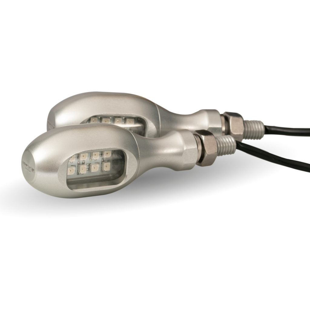 Mini LED Motorcycle Turn Signals - DOUBLE SIDED by Oberon Performance