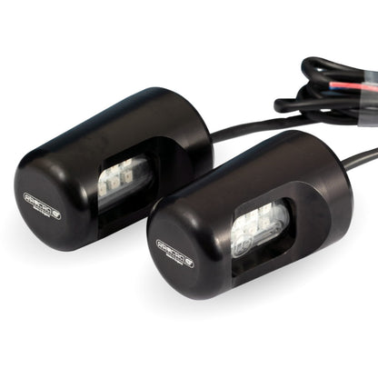 Bar End Motorcycle LED Indicators - DOUBLE SIDED by Oberon Performance