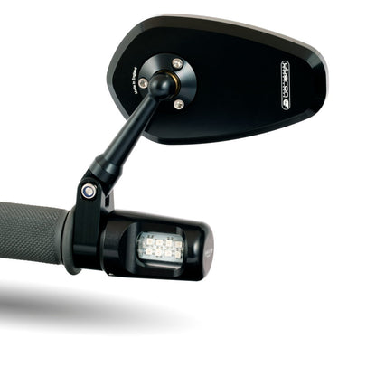 Bar End Motorcycle LED Indicators - DOUBLE SIDED by Oberon Performance