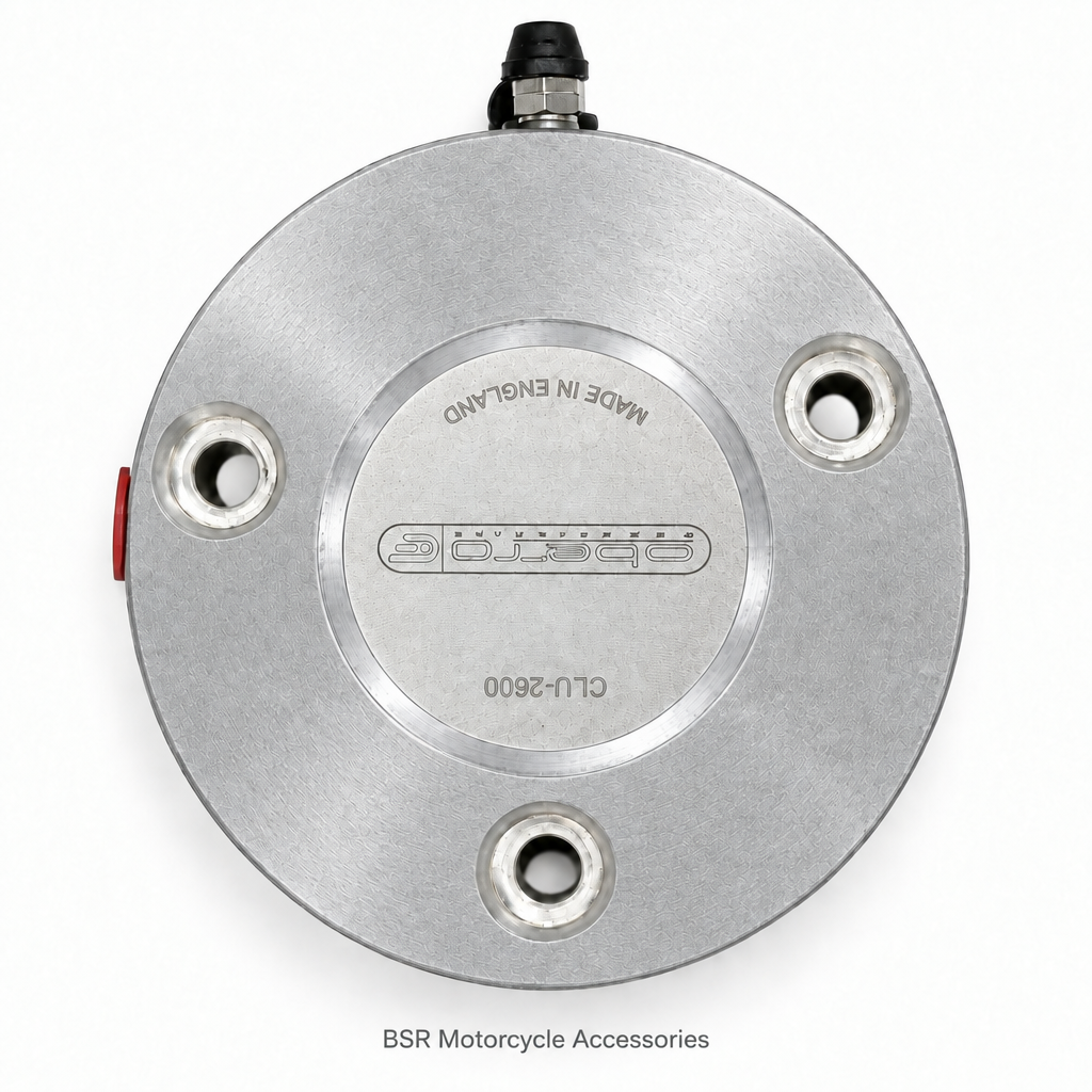 Silver CLU-2600 with BSR Motorcycle Accessories company name
