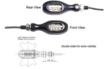 Mini LED Motorcycle Turn Signals - DOUBLE SIDED by Oberon Performance