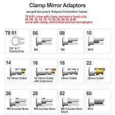 Adjustable Clamp Mirror OBERON PERFORMANCE -  (SILVER)